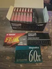BASF (8), Maxell (2) and a Magnetic Cassettes In Box