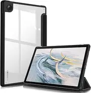 Fintie Hybrid Slim Case for Samsung Galaxy Tab A8 10.5 Inch 2022 Model (SM-X200/X205/X207), Shockproof Cover with Clear Transparent Back Shell, Auto Wake/Sleep, Black