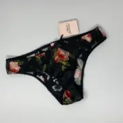 Agent Provocateur Elora Floral Silk Brief AP4 Large NWT