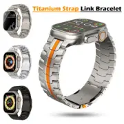 Strap Titanium Band Link Bracelet for Apple Watch 9 8 7 SE 44/41/45/49mm Ultra 2