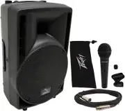 HA-C8A Pro DJ 8" Powered 300W Active PA Speaker & Peavey PV Mic