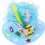 ROMANSENTIAL 1set Easter Bonnet Kit for Boy Girl Creative Hat Chicks and Eggs Fun Craft Activity for Boys and Girls Non-Woven Material for Safe and Comfortable Use for Easter Parties