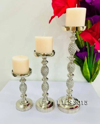 Set of 3 Steel Candle Stick Pineapple Candle Holder, Handmade Home Wedding Decor