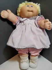 RARE Vintage 1978-1982 Cabbage Patch Kid Head Mold 1 Blonde Hair Blue Eyes