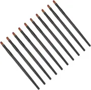 Baluue Make up Brushes 10pcs Eye Makeup Brush Set Black Concealer Nose Shadow Brushes with Wooden Handles for Application Supply for Cosmetics Enthusiasts