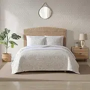 [Tommy Bahama] Queen Quilt Set, Breathable Reversible Bedding with Matching Shams, Coastal Inspired Home Decor (Ocean Deep Beige, Queen)