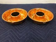 2 Mirro "Gothic Design" Coppertone Aluminum Dessert Mold - 3.5 Cups