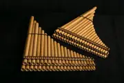 43 PIPES CHROMATIC PAN FLUTE NATURAL BAMBOO FROM PERU -