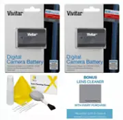 2 Pack Vivitar LP-E6 Battery for Canon EOS R5 Mark II Mirrorless Camera