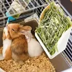 Wall-mountable Grass Holder Grass Container Feeding Rack Rabbit Hay Feeder