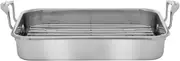 Scanpan Impact Roasting Pan with Rack, 42 x 26 x 11 cm (ext) Silver