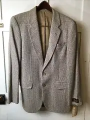 NWT Vintage Calvin Klein Men’s Tweed Sports Jacket Sz 39L 1968-75 NEW OLD STOCK