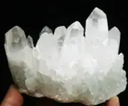 1.6lb NATURAL Green Ghost pyramid Quartz Crystal Cluster Point Mineral Specime