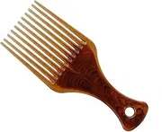 FRCOLOR Curly Hair Pick Comb Wide Tooth Afro Detangle Comb No Frizz Hair Styling Brush for Women Man