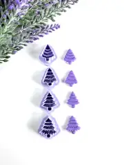 Christmas tree set of cutters for polymer clay, earring clay cutters, diy