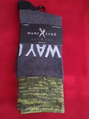 1 Pair Large Marc Ecko Cut & Sew Cotton Crew Socks 6-12 Yellow