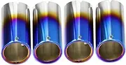 4 PCS Exhaust Tip Compatible For BMW G07 X7 G06 X6 G05 X5 M40i M50i Exhaust System Tip Muffler Tip(Blue -4 PCS)