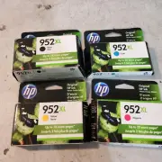 HP 952XL Black Hi Yield Ink W/952XL CMY Hi Yield Ink Genuine OEM 2023 free ship