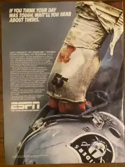 1988 ESPN NFL Primetime Raiders #55 Football TV vintage print ad