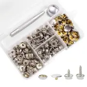 Snaps Kit for Boat Cover,Canvas Screws Snaps Buttons Tool Marine Grade Sewing...