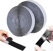 Self-Adhesive Hook and Loop Strips Tape Roll, 1in x 26.2ft Black Heavy Double Sided Sticky Duty Strips with Strong Adhesive Industrial Strength Sticky Fastener Interlocking Fastener Mounting Tape