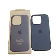 New Apple iPhone 15 Pro Silicone Case MagSafe Winter Blue Phone Case Open Box