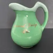 Paden City Artware Ceramic Vintage Small Pitcher Natural Bridge VA Souvenir