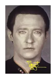 Brent Spiner 1 as Mr Data Next Gen signed A4 poster Choice of frame.