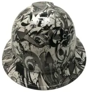Hydro Dipped Hard Hat Ridgeline Full BRim Cusotm Pearl Graffiti