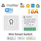 Wifi Smart Home 16A Matter Light Switch Breaker Work with Homekit Alexa Google