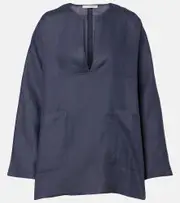 [Asceno] Asceno Oversized linen top AU 8 blue