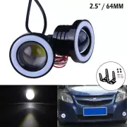 2.5" 64MM COB White Fog Light Projector Car Lamp Halo Angel Eyes LED Universal /