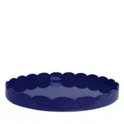 Addison Ross Large Lacquer Scalloped Tray, 20 Round