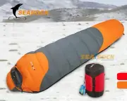 Searock 800g White Duck Down Sleeping Bag mummy -20 degrees -Orange