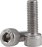 1/2/3/5pcs M8 SUS304 Stainless Steel Hexagon Socket Knurled Cap Head Screws DIN912 Thread Length 10mm ~ 150mm(2Pcs M8x100)