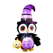 NNEOBA 6FT Inflatable Owl Halloween Yard Decoration with LED Lights