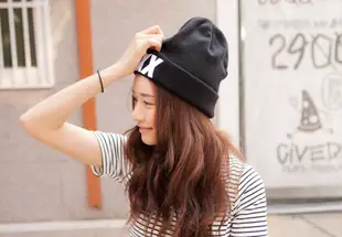 韓國毛線帽 針織帽子毛帽 韓版 字母標籤 男女皆可 有型高質感 百搭款 kkxx J36-2 (6折)