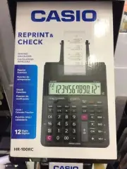 NEW Casio HR-100RC Handheld Printing Calculator 12 Digits 2 color