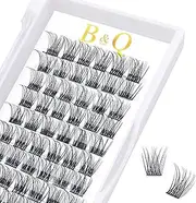 Lash Clusters D Curl 12mm DIY Eyelash Extensions 72 Clusters Lashes C D Curl LASH Wispy Individual Lashes Eyelash Clusters Extensions Individual Lashes Cluster DIY at Home (B01-D-12mm)