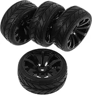 4pcs Car Wheel Model Wheels Tires Remote Control Car Cars Car Replaceable Wheel Cognitive Model Car Accessories Rubber Black