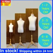 Unisex Kids Boy Girl Child Children Mannequin Torso Cloth Form Wooden Stand