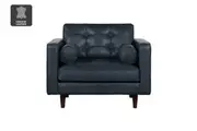 Matt Blatt Lexington Leather Armchair (Oxford Blue)