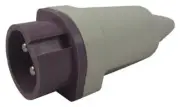 WALTHER - 16A, 24V, Cable Mount CEE Plug, 2P, Violet, IP44