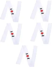 [MERRYHAPY] 5pcs Japanese Symbol Decor Headband Men's Karate Sturdy Cotton Versatile for Sports Cooking Activities