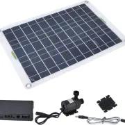 50W Solar Fountain Water Pump Kit Solar Panel Submersible Powered Pump Fish Pond Fountain Powered Garden Decorations Low