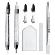 Rhinestone Picker Tool - 2 Pcs Dual-head Pen with 4 Wax Tip, and Precision