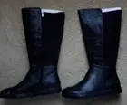 LADIES ZIERA BLACK LEATHER MONAKA LONG WINTER BOOTS FLAT SZ 42 BRAND NEW IN BOX