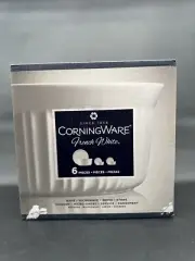 CorningWare French White 6 Piece Bakeware Set New in Box FAST Shipping!