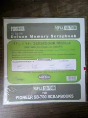 NEW Pioneer SB-700R White Refill 50 Pages for SB-700 Scrapbooks Includes Posts