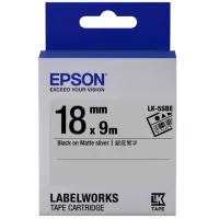 在飛比找momo購物網優惠-【EPSON】標籤帶 銀底黑字/18mm(LK-5SBE)